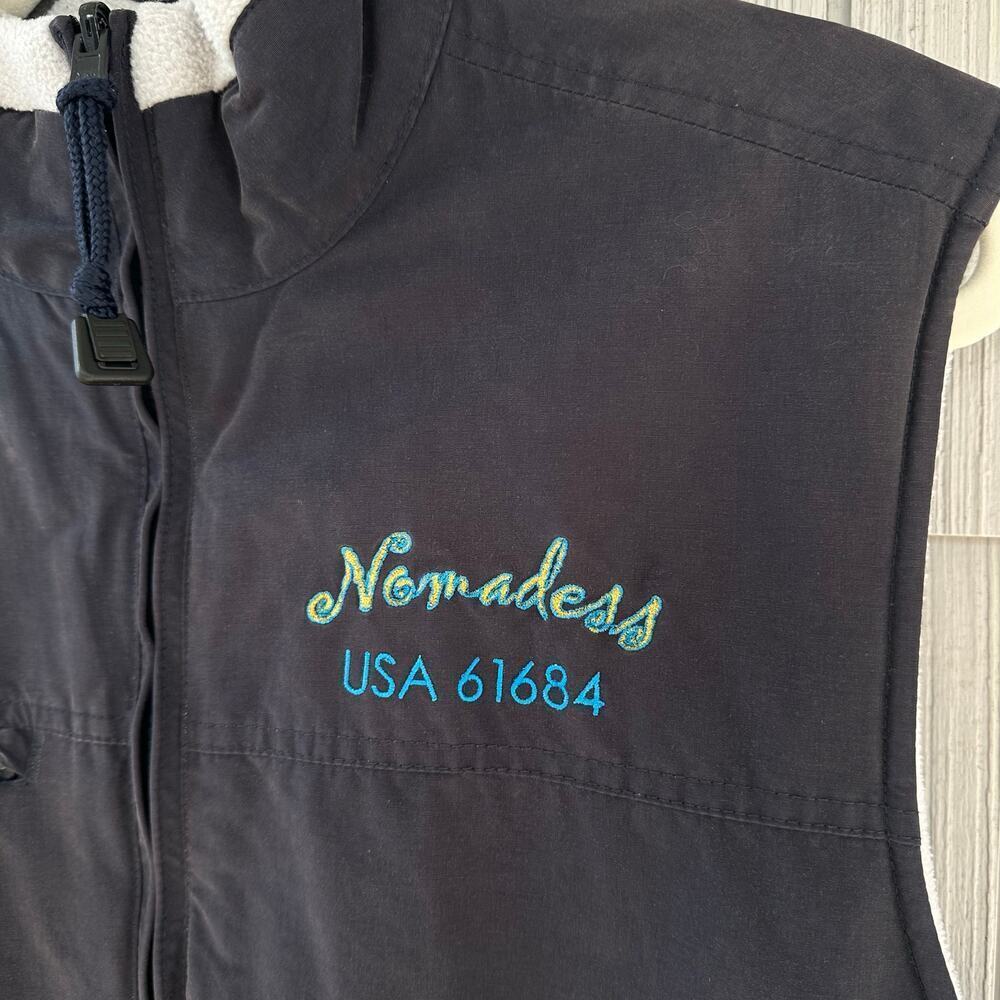 Reversible Vest Navy and Gray Fleece Size M - Picture 4 of 9
